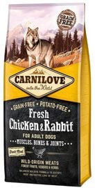 Carnilove - Croquettes Adulte Articulations au Poulet et Lapin pour Chiens - 12Kg