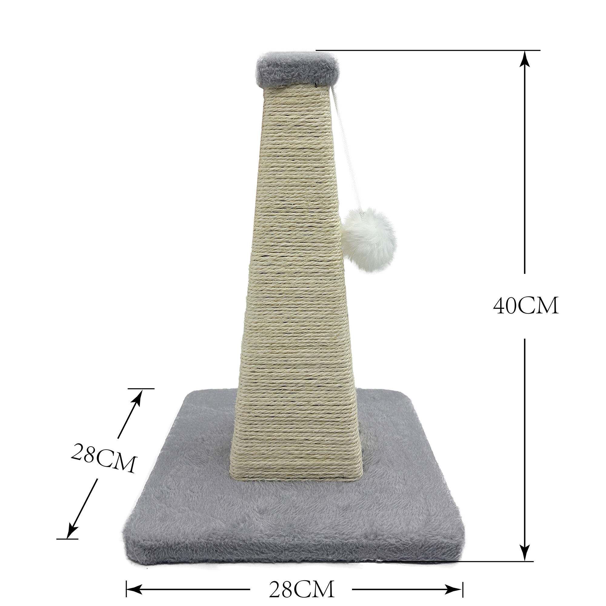 Leeby - Griffoir Pyramide Sisal pour Chats - 28x28x40cm Image num&eacute;ro 6