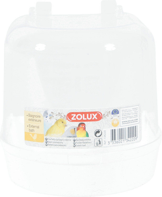 Zolux - Baignoire Ext&eacute;rieure &agrave; Fond Blanc pour Oiseaux Image num&eacute;ro 1