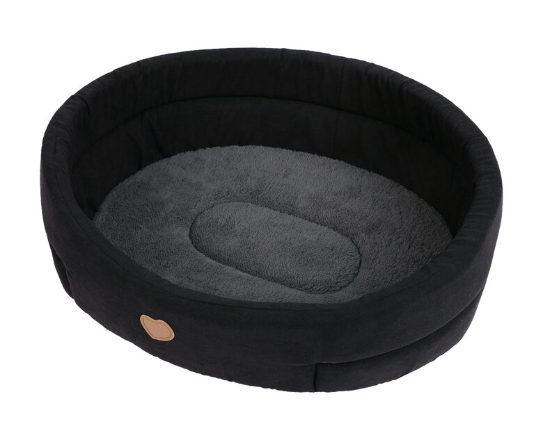 Animalis - Corbeille Tissus Suédine Noir et Gris pour Chien - T5 Image numéro 1 Animalis - Corbeille Tissus Suédine Noir et Gris pour Chien - T5 Image numéro 1