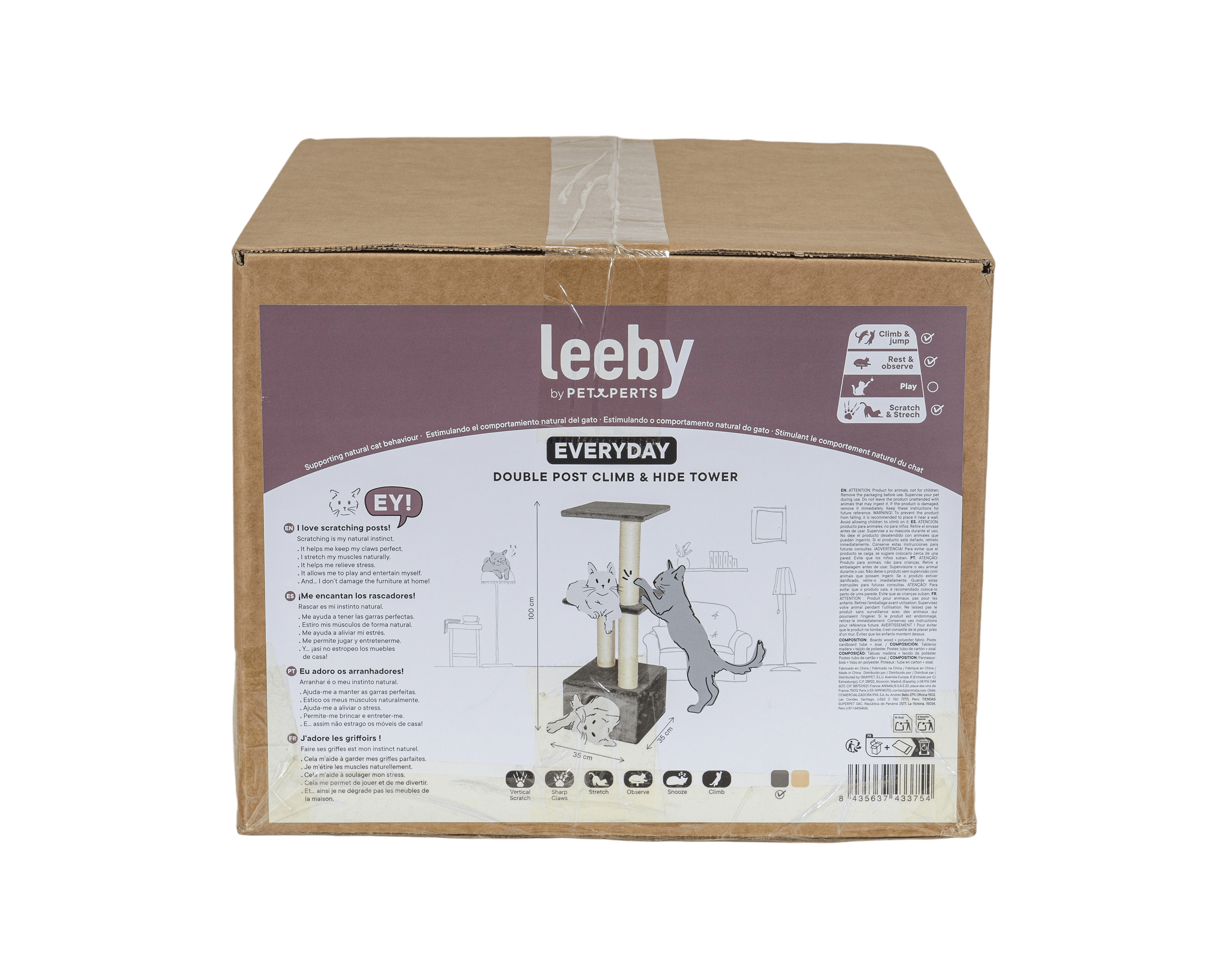 Leeby - Arbre &agrave; Chat Everyday - 100x35cm Image num&eacute;ro 6