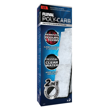 Fluval - Cartouche Polyester/Charbon Poly-Carb U3 pour Filtre - x2