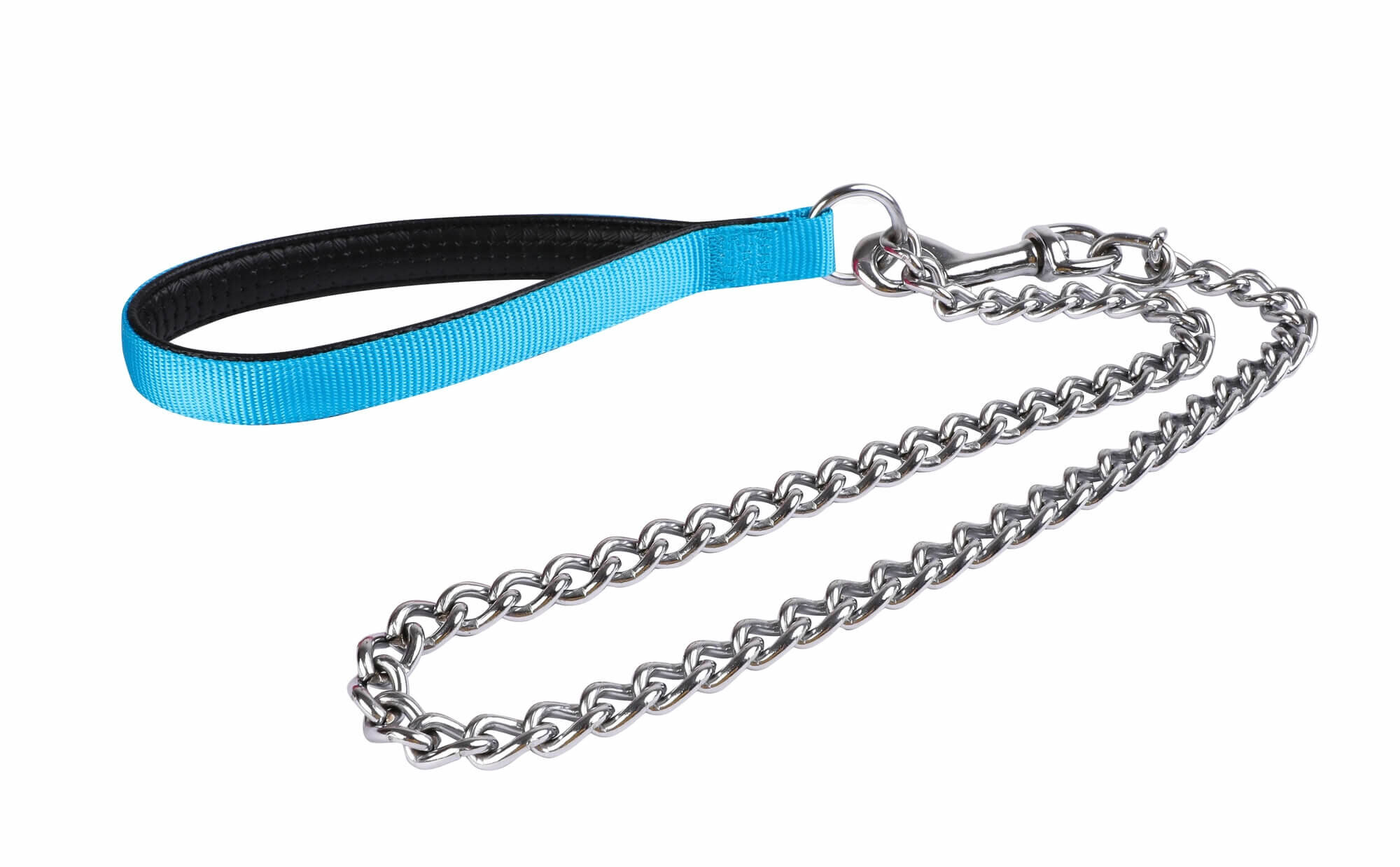 Animalis - Laisse M&eacute;tal Forte Confort 25mm et 75cm pour Chien - Bleu Image num&eacute;ro 2