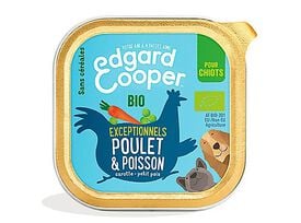 Edgard & Cooper - Barquette BIO au Poulet et Poisson pour Chiot - 100g