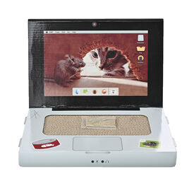 Leeby - Griffoir Ordinateur en Carton pour Chats - 33x23cm