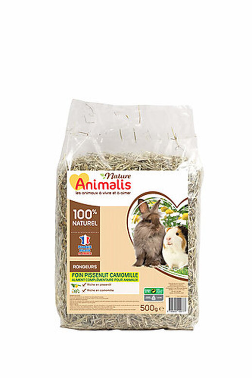 Animalis Nature - Foin Pissenlit Camomille pour Rongeurs - 500g image number null