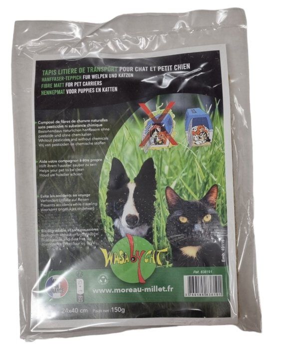 WasaByCat - Tapis de Chanvre Panier de Transport Chien et Chat -  40x25cm Image num&eacute;ro 1