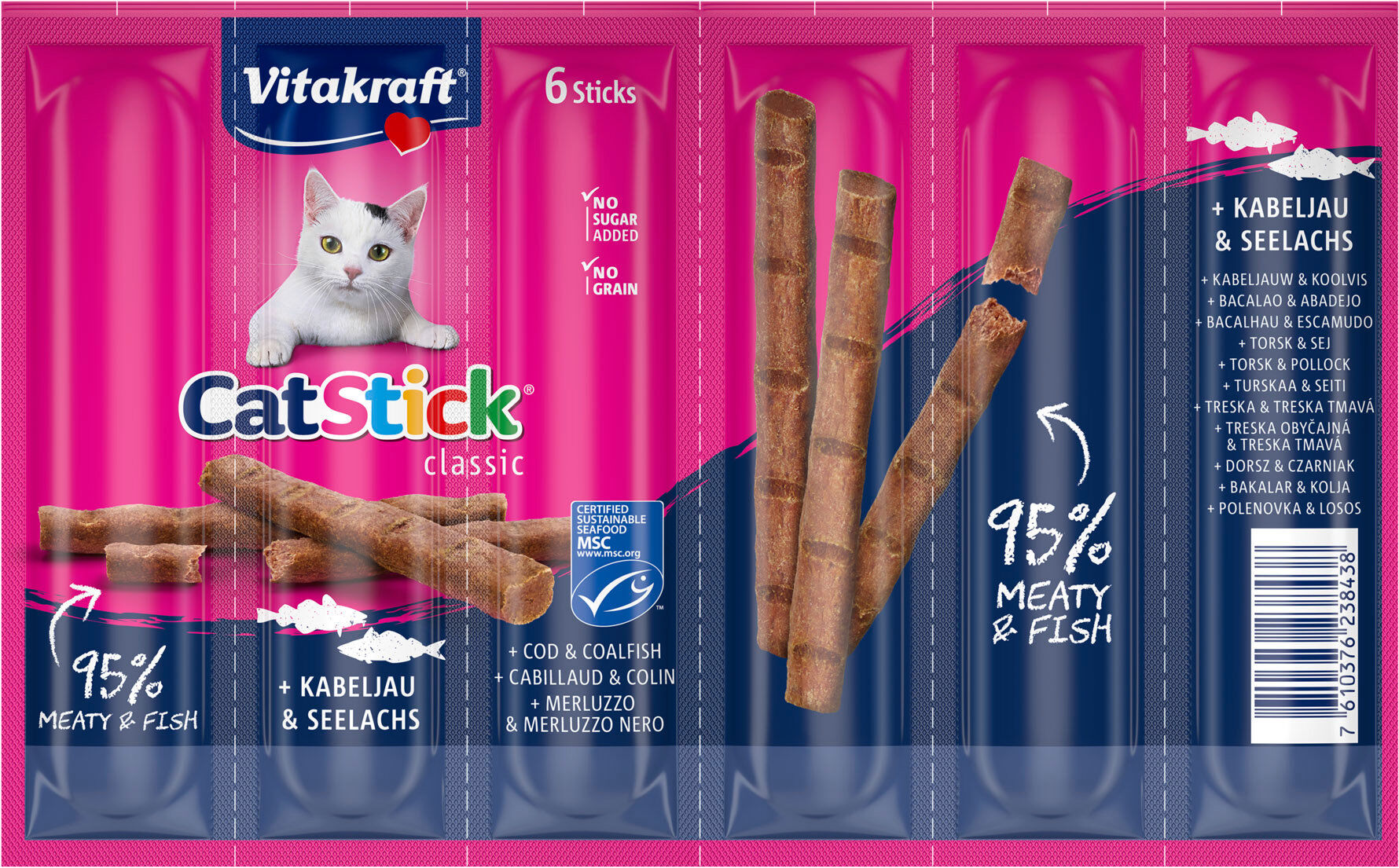 Vitakraft - Cat Stick Cabillaud et Colin P/6 MSC Image num&eacute;ro 1
