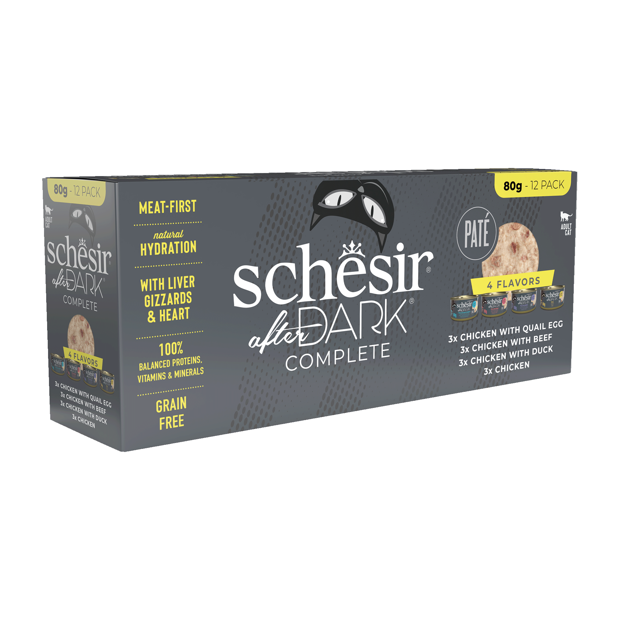 Schesir - P&acirc;t&eacute;e After Dark au Poulet pour Chats - 12x80g Image num&eacute;ro 2