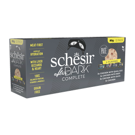 Schesir - P&acirc;t&eacute;e After Dark au Poulet pour Chats - 12x80g