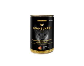 Comme Un Roi - Pâtée au Canard Enrichi de Carottes Pommes et Millet pour Chien - 400g