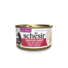 Schesir - P&acirc;t&eacute;e en Gel&eacute;e Poulet Et Crevettes En Bouillon Pour Chats - 70g