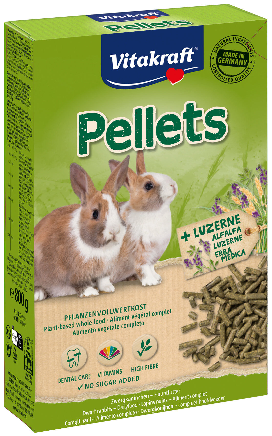 Vitakraft - Menu Complet Granul&eacute;s pour Lapins Nains - 800g Image num&eacute;ro 1