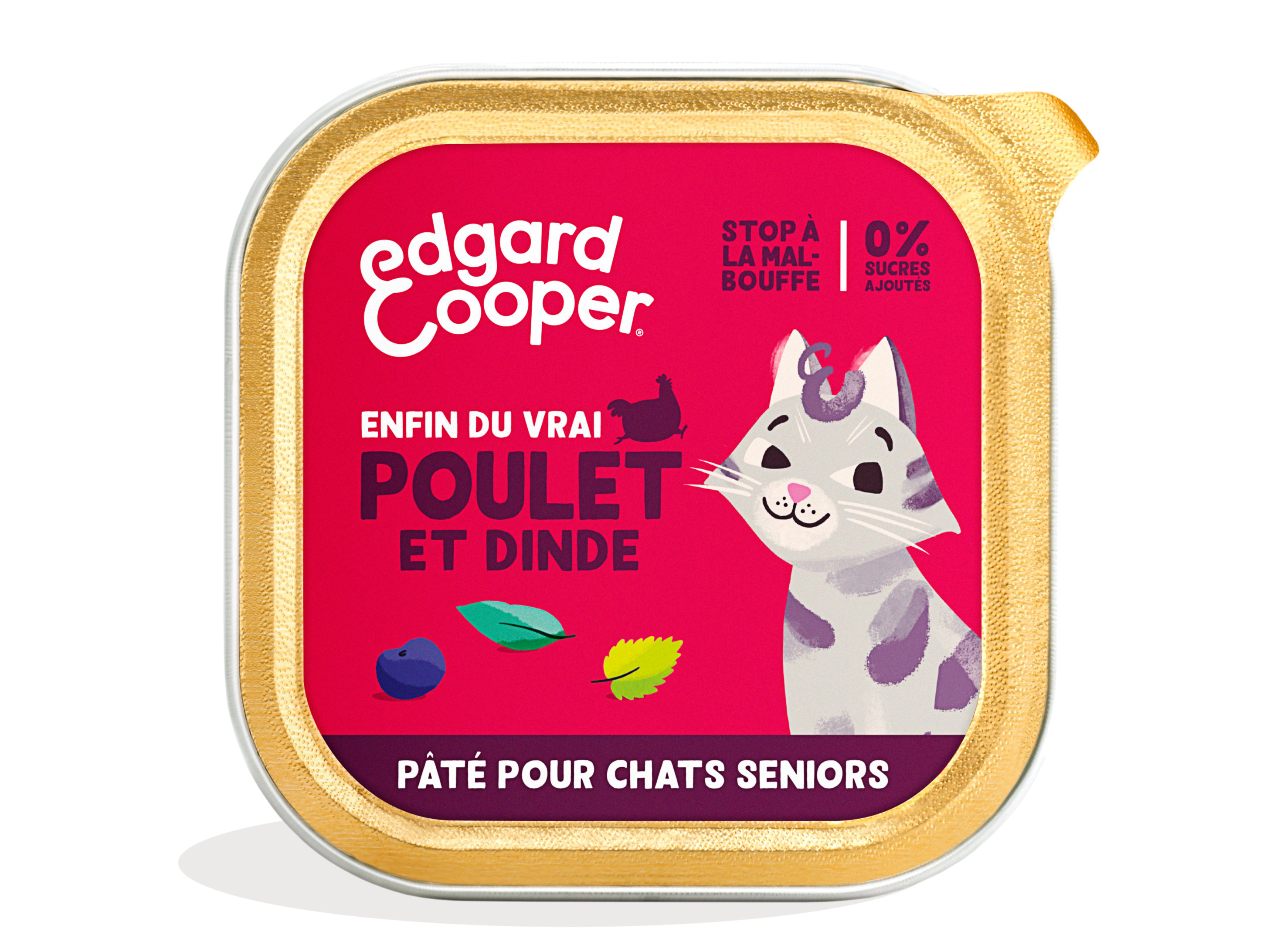Edgard & Cooper - P&acirc;t&eacute;e au Poulet et Dinde pour Chat Senior - 85g Image num&eacute;ro 1