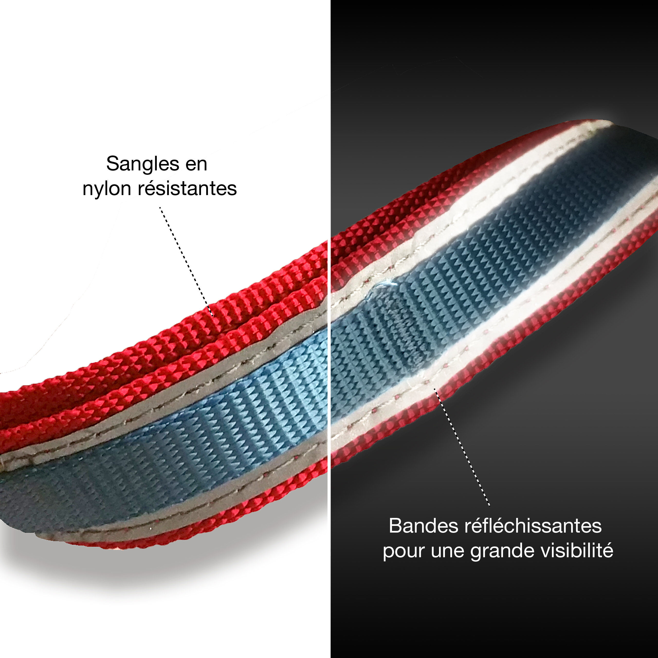 Kurgo - Laisse Min Libre "Quantum" pour Chiens - Framboise Image num&eacute;ro 3