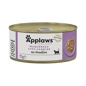 Applaws - Pâtée en Boîte Maquereau et Sardine pour Chat - 70g