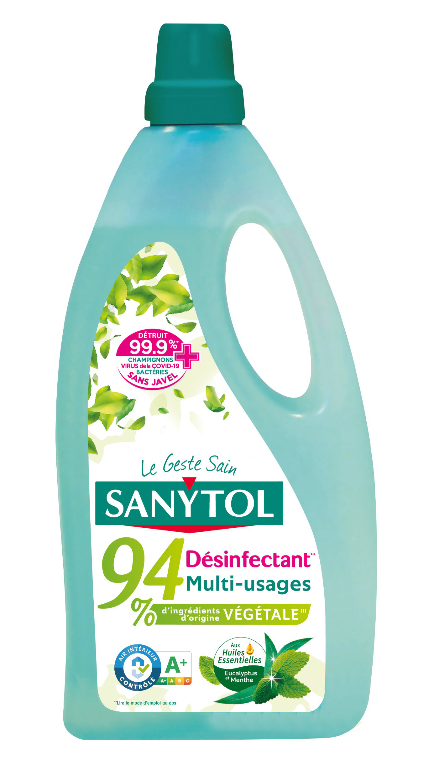 Sanytol - D&eacute;sinfectant Nettoyant Sol Multi-usages Eucalyptus & Menthe - 1L Image num&eacute;ro 1