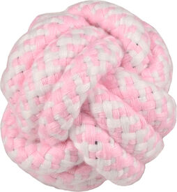 Flamingo - Balle Tressée Small Dog Ivar Rose pour Chiens - 6cm