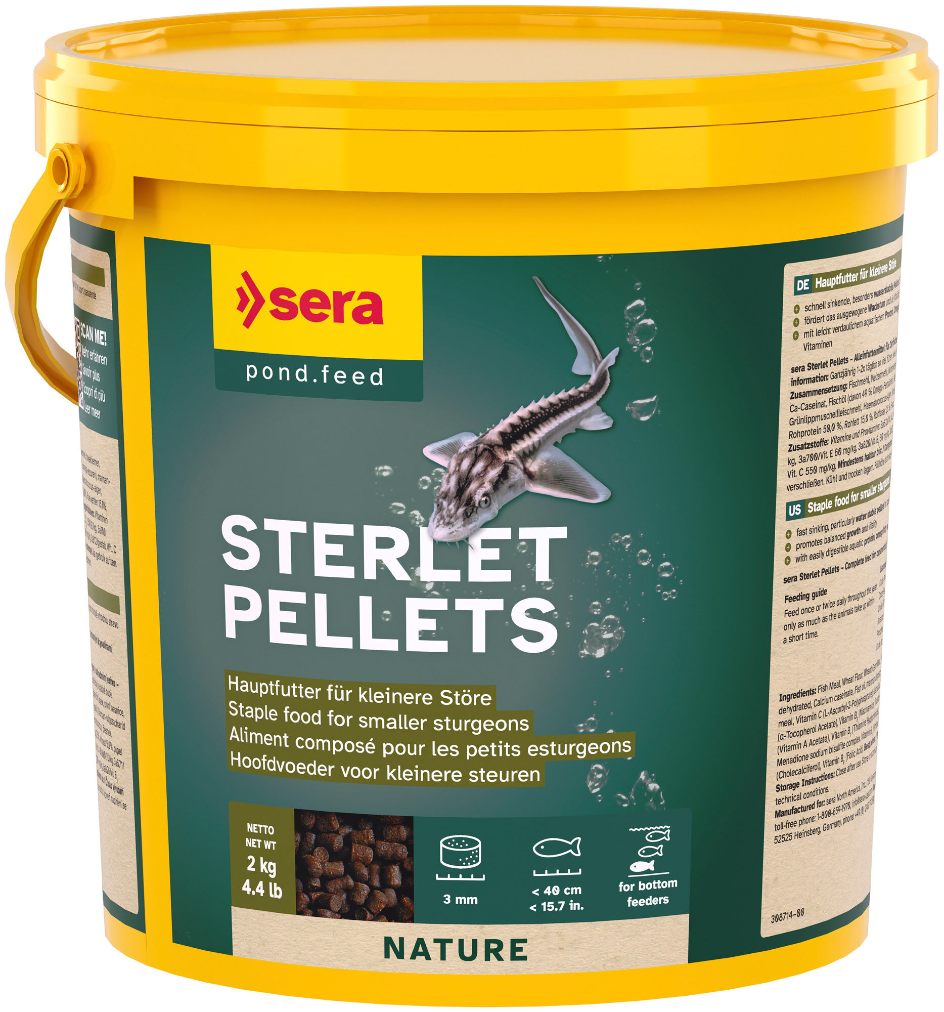 Sera - Sterlet Pellets Nature 3.800 ml (2 kg) Image num&eacute;ro 1