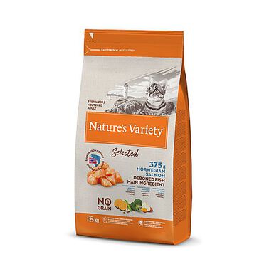 Nature's Variety - Croquettes Selected Sterilized au Saumon pour Chat - 1,25Kg