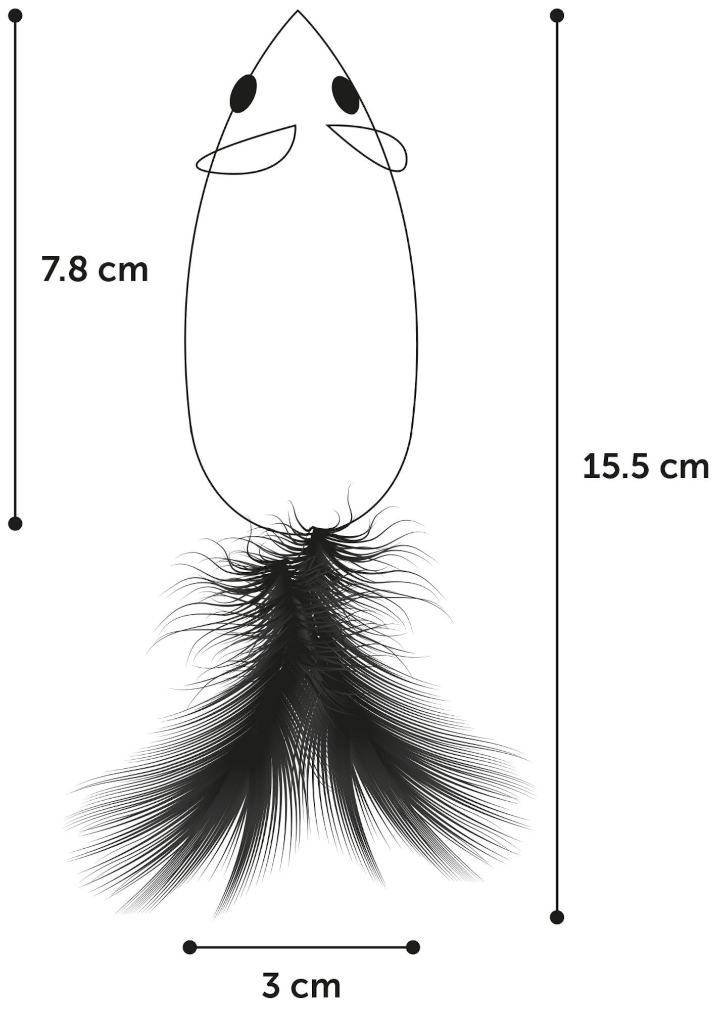 Flamingo - Jouet Shuka Souris Plume pour Chats - 15,5cm Image num&eacute;ro 5