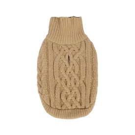 Gotoo - Pull Torsades Beige pour Chiens