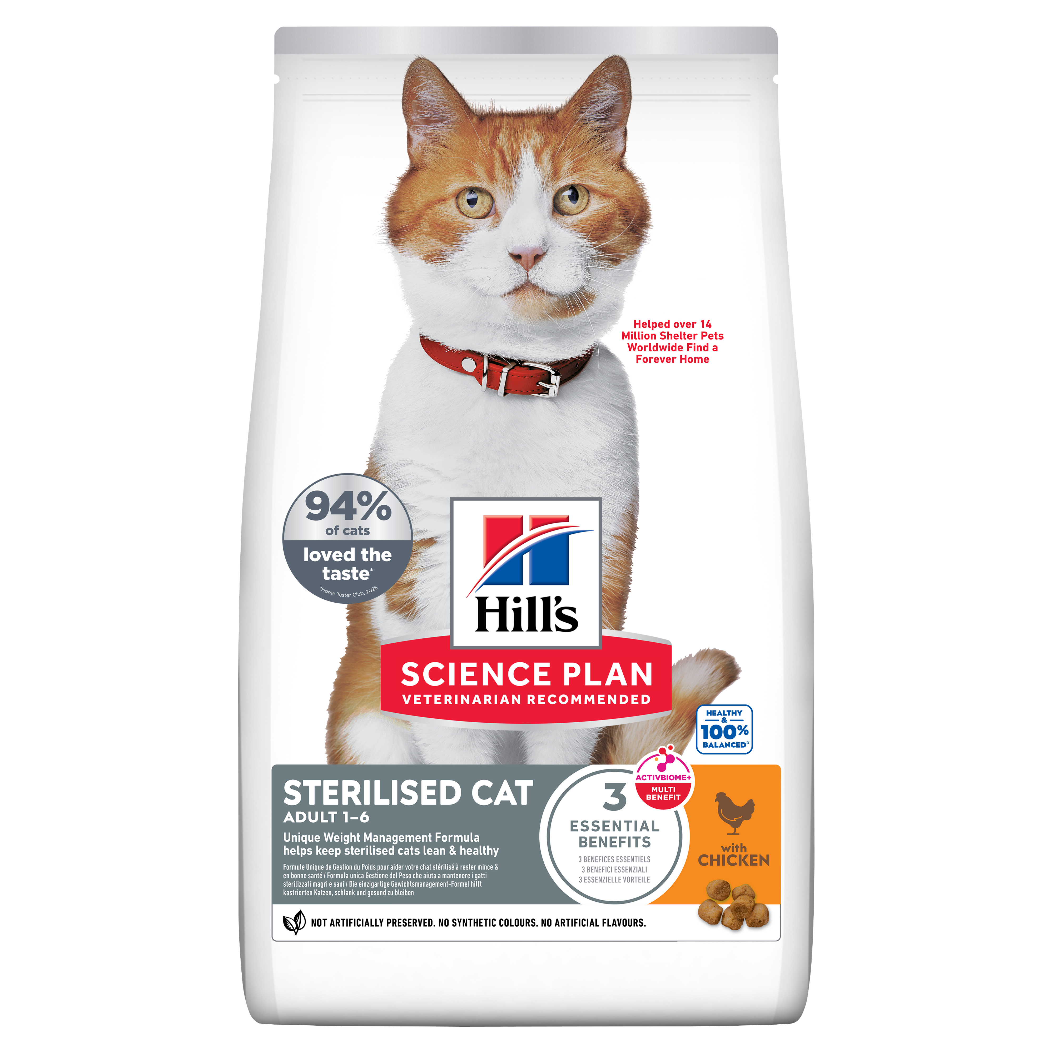 Hill's Science Plan -  Sterilised Cat Croquettes Pour Chat St&eacute;rilis&eacute; Au Poulet  -  1,5kg Image num&eacute;ro 1