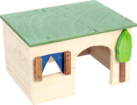 Flamingo - Maison d'Angle en Bois pour Rongeurs - XS