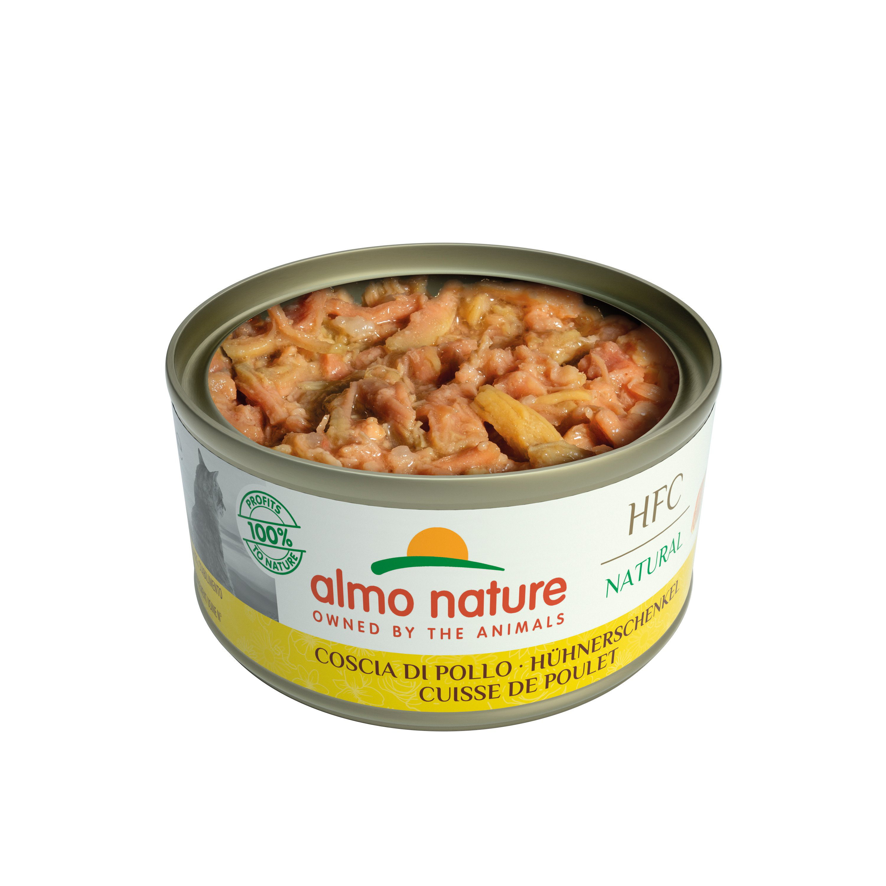 Almo Nature - P&acirc;t&eacute;e en Bo&icirc;te HFC Natural Cuisse de Poulet pour Chat - 70g Image num&eacute;ro 3