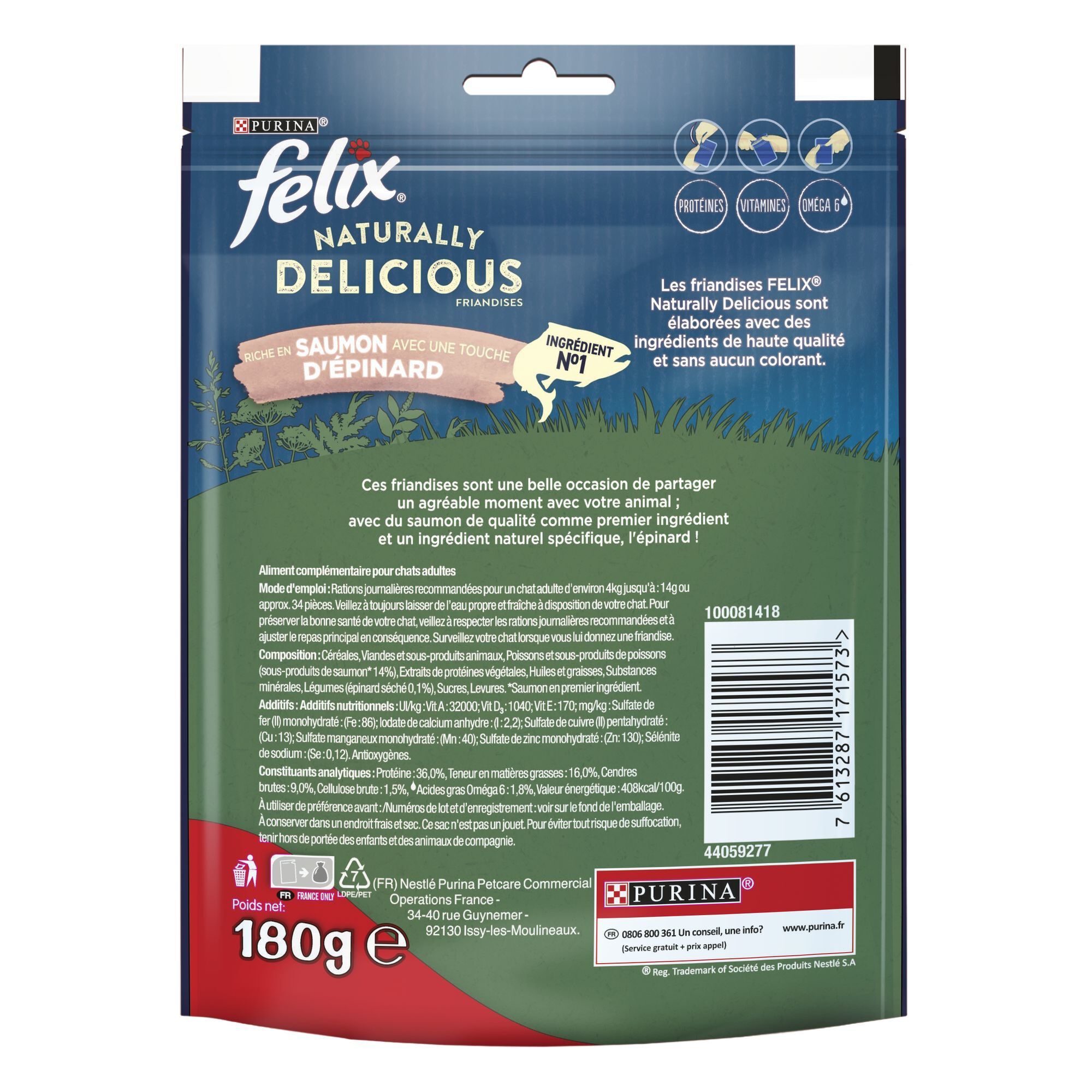 Felix - Friandises Naturally Delicious au Saumon pour Chat - 180g Image num&eacute;ro 2