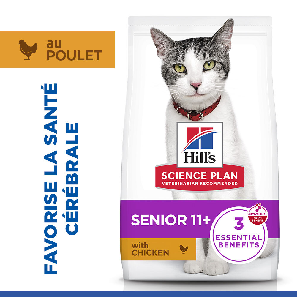 Hill's Science Plan - Senior 11+ Croquettes Pour Chat Ag&eacute; Au Poulet  -  1,5kg Image num&eacute;ro 4