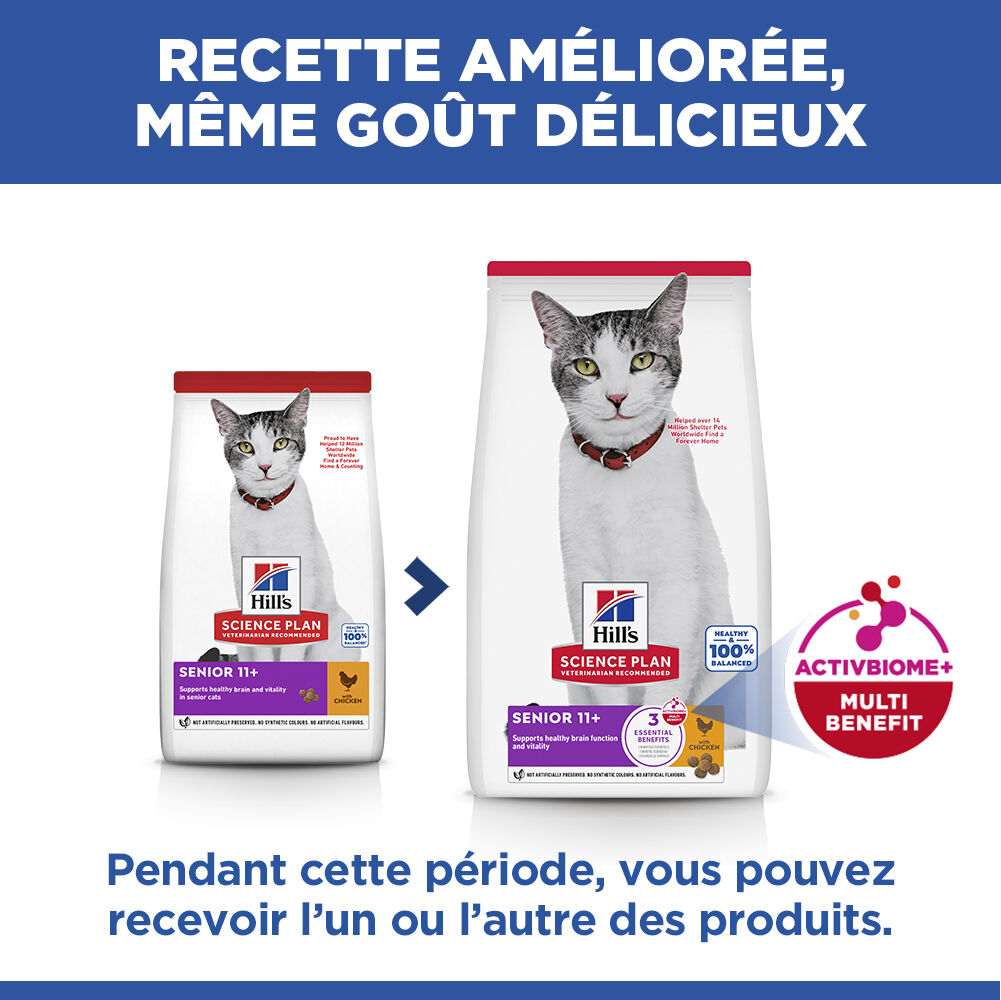 Hill's Science Plan - Senior 11+ Croquettes Pour Chat Ag&eacute; Au Poulet  -  1,5kg Image num&eacute;ro 6
