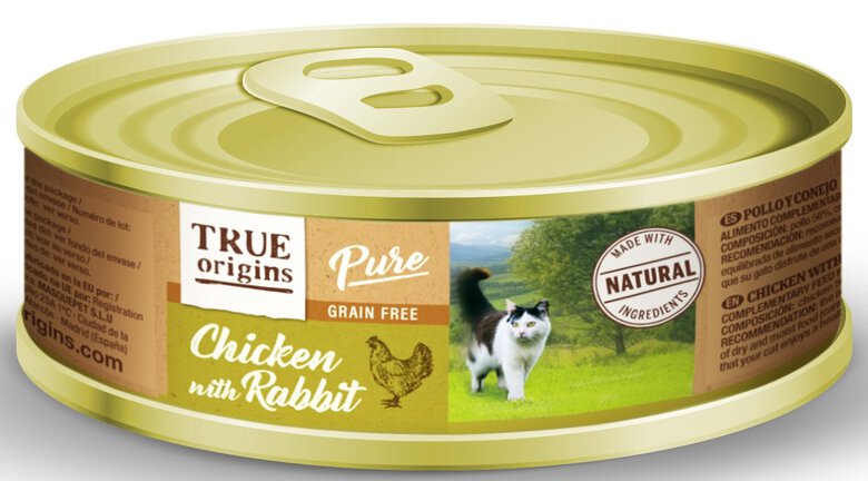 True Origins Pure - Patée Top Cat Adult Poulet Lapin - 85g Image numéro 1 True Origins Pure - Patée Top Cat Adult Poulet Lapin - 85g Image numéro 1