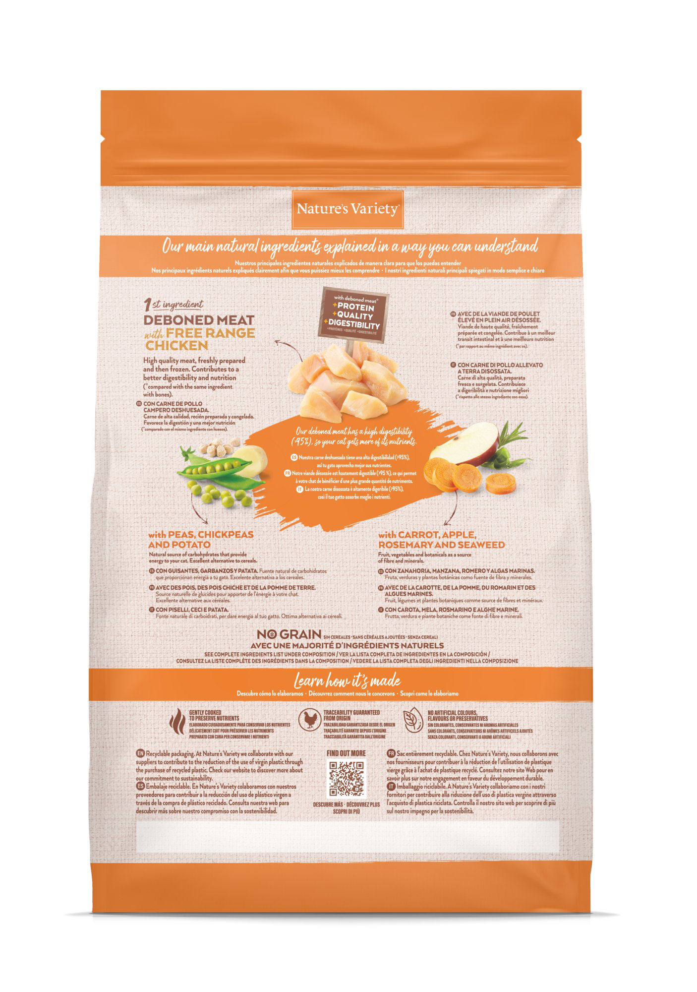 Nature's Variety - Croquettes St&eacute;rilis&eacute; No Grain Au Poulet Pour Chats - 3kg Image num&eacute;ro 6