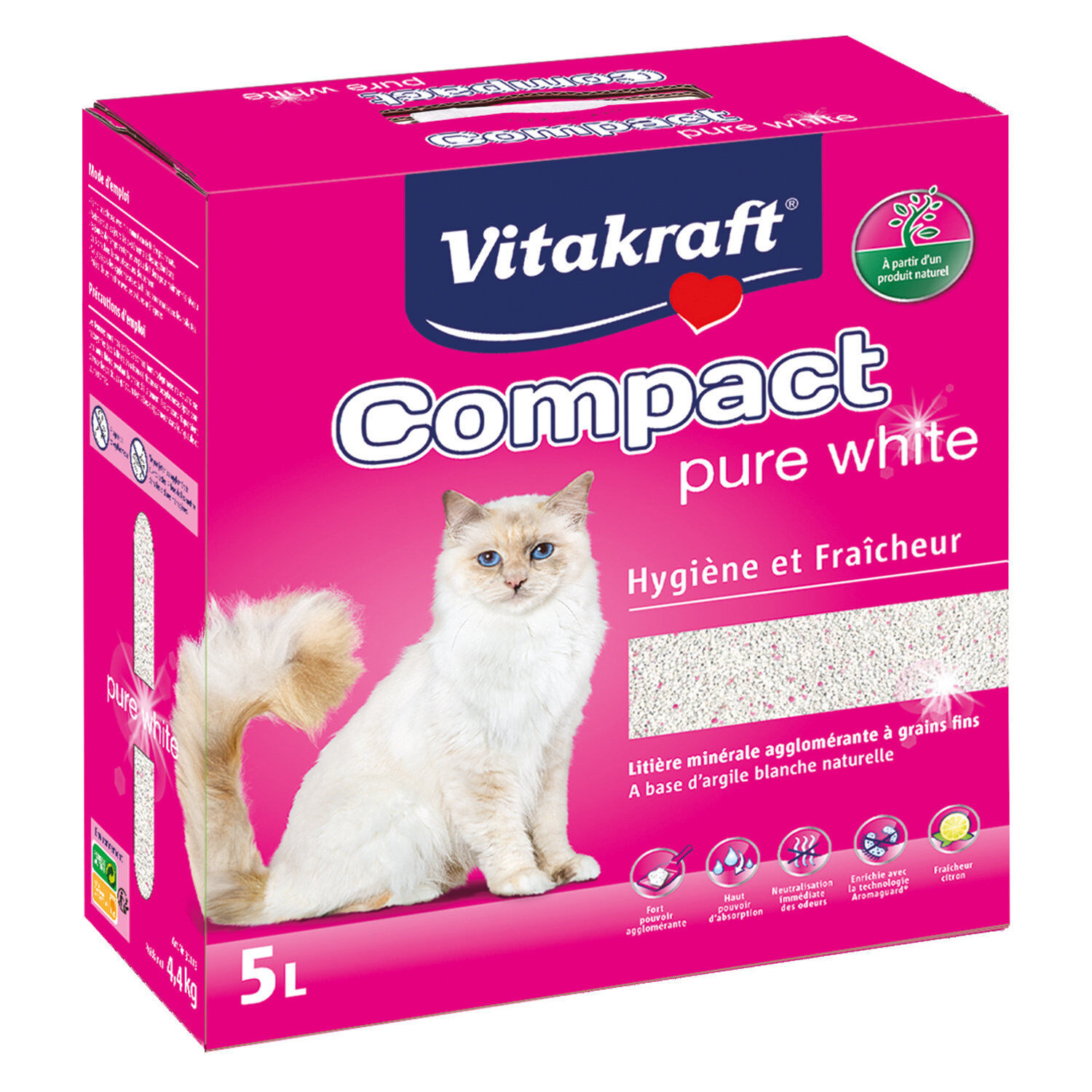 Vitakraft - Liti&egrave;re Compact Pure White pour Chats Image num&eacute;ro 1