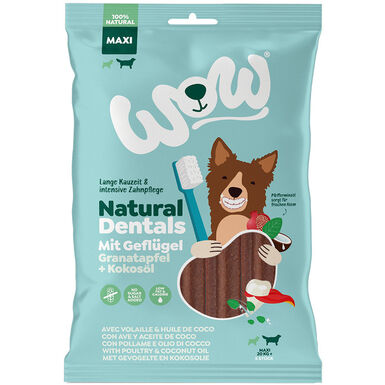 WOW - Friandises à Mâcher Natural Dentals Volaille pour Grands Chiens - 275g