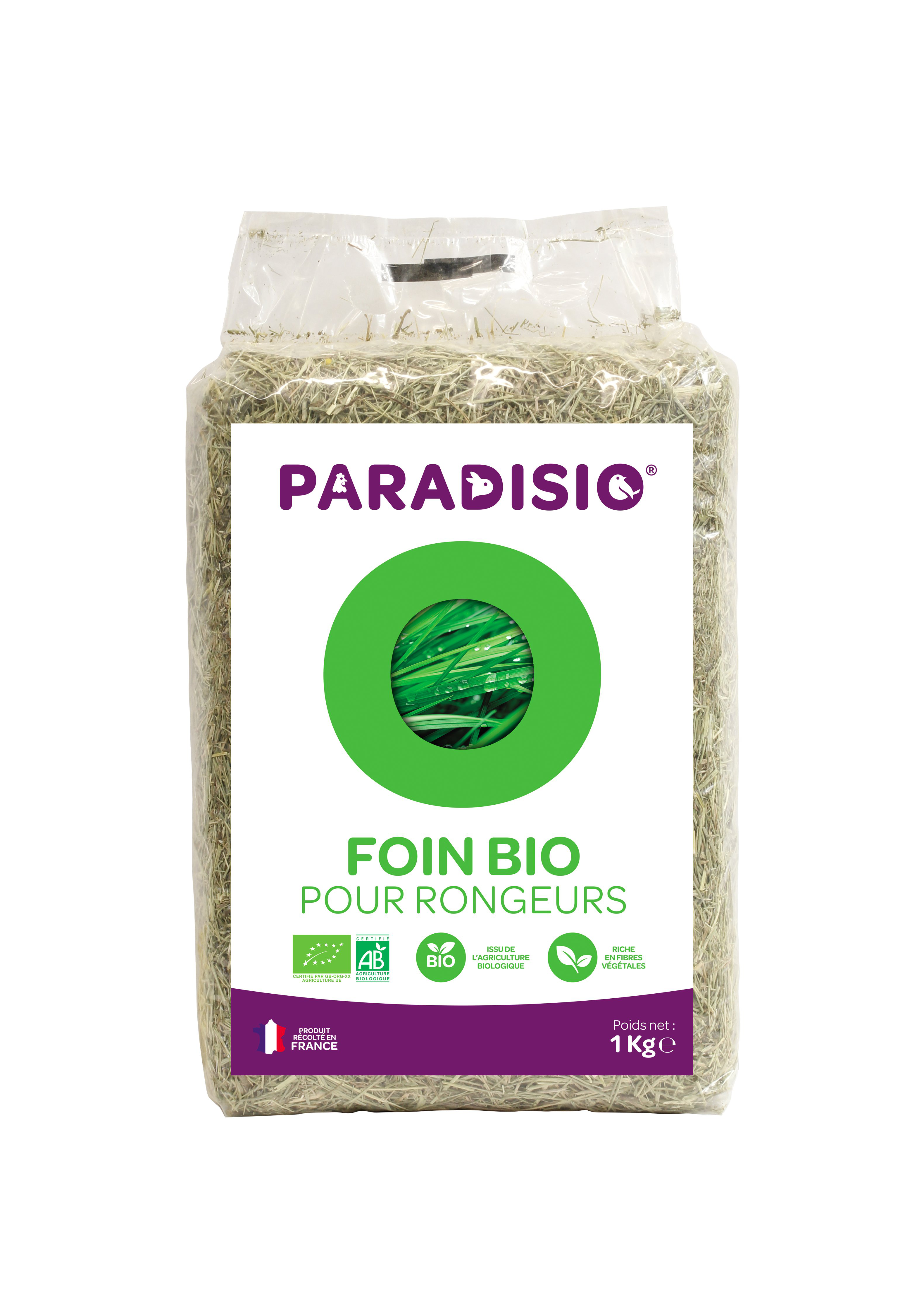 Paradisio - Foin BIO pour Rongeurs - 1Kg Image num&eacute;ro 1