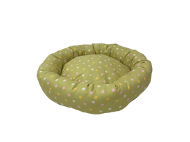 Leeby - Panier Donut &agrave; Motif Pois pour Chat - Vert
