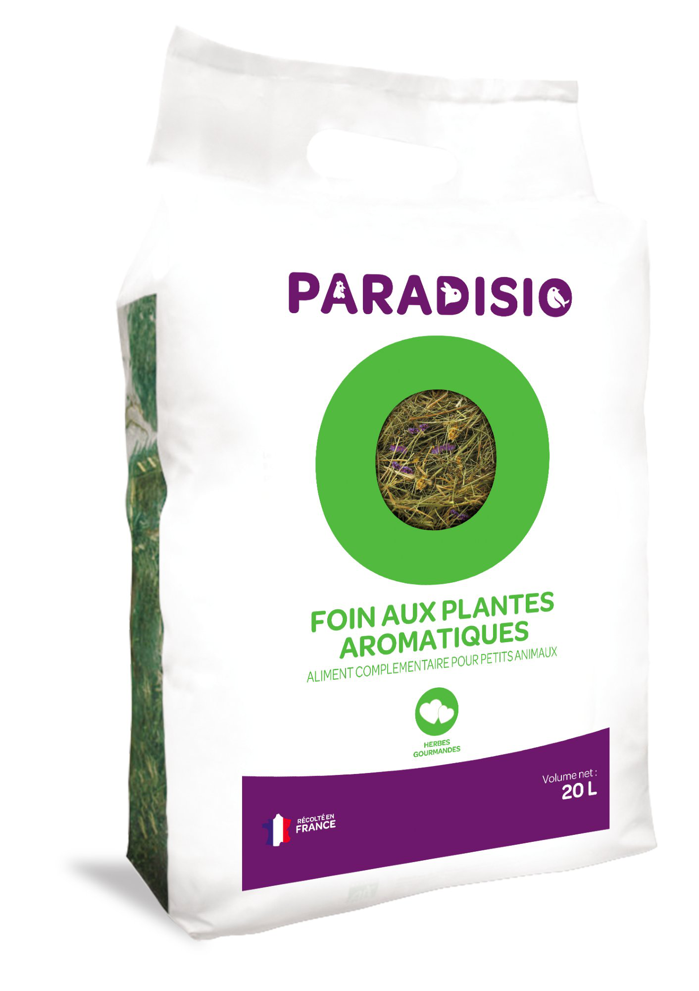 Paradisio - Foin aux Plantes Aromatiques pour Rongeurs - 20L Image num&eacute;ro 1
