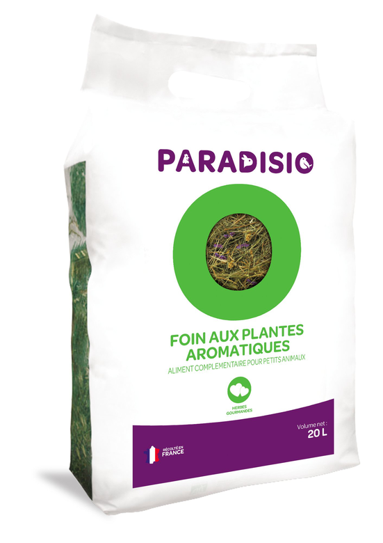 Paradisio - Foin aux Plantes Aromatiques pour Rongeurs - 20L Image numéro 1 Paradisio - Foin aux Plantes Aromatiques pour Rongeurs - 20L Image numéro 1