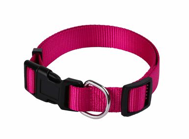 Animalis - Collier Basic 15mm et 25/40cm pour Chien - Fuchsia