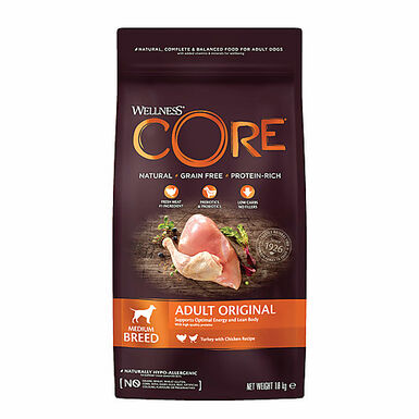 Wellness CORE - Croquettes Original Dinde et Poulet pour Chien - 1,8Kg