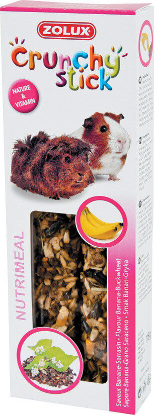 Zolux - Friandises Crunchy Stick Banane et Sarrasin pour Cochon d'inde - 115g Image num&eacute;ro 1