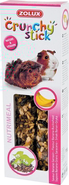 Zolux - Friandises Crunchy Stick Banane et Sarrasin pour Cochon d'inde - 115g Image numéro 1 Zolux - Friandises Crunchy Stick Banane et Sarrasin pour Cochon d'inde - 115g Image numéro 1
