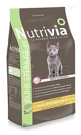 Nutrivia - Croquettes au Poulet pour Chaton Stérilisé - 2Kg