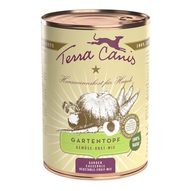 Terra Canis - Aliment Naturel Casserole du Jardin Fruits et Légumes pour Chiens - 400g
