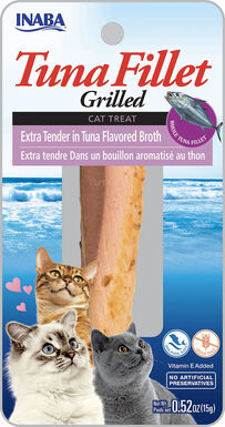 Inaba - Friandises Filet de Thon Grillé Tendre Bouillon au Thon pour Chats - 15g