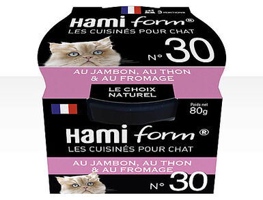 Hamiform - Les Cuisinés N°30 Jambon Thon Fromage pour Chat - 80g