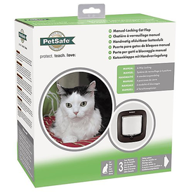 PetSafe - Chatière 4 Positions Luxe pour Chats - BRUN