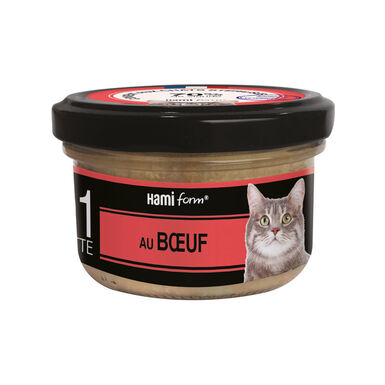 Hamiform - Les Cuisinés N°1 Bœuf Carottes Riz pour Chat - 80g